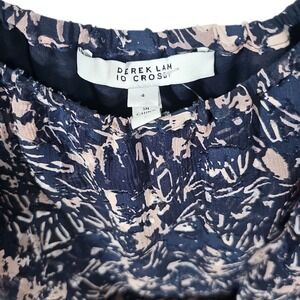 Derek Lam 10 Crosby TR81505FF Silk Ruffle Dress Floral Blue,Pink,Beige Sz 4 $495